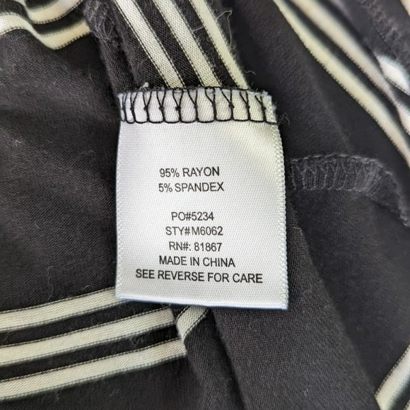 Olivia Sky Black White Striped Tunic Top - Size Small - Picture 5 of 7